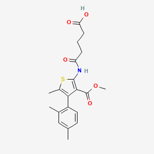 5-{[4-(2,4-dimethylphenyl)-3-(methoxycarbonyl)-5-methyl-2-thienyl]amino}-5-oxopentanoic acid