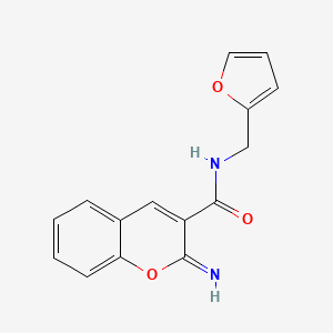 molecular formula C15H12N2O3 B4268301 N-(2-furylmethyl)-2-imino-2H-chromene-3-carboxamide 