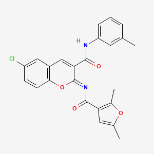 molecular formula C24H19ClN2O4 B4268309 6-chloro-2-[(2,5-dimethyl-3-furoyl)imino]-N-(3-methylphenyl)-2H-chromene-3-carboxamide 