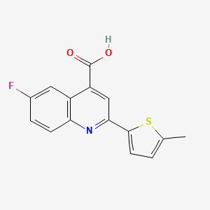 molecular formula C15H10FNO2S B4268324 6-fluoro-2-(5-methyl-2-thienyl)-4-quinolinecarboxylic acid 