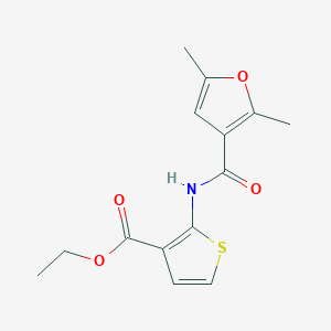 molecular formula C14H15NO4S B4268336 ethyl 2-[(2,5-dimethyl-3-furoyl)amino]-3-thiophenecarboxylate CAS No. 588693-20-3