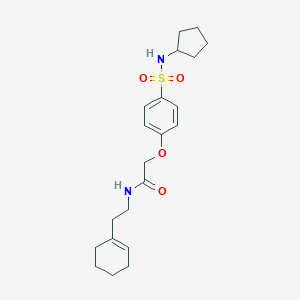 molecular formula C21H30N2O4S B426836 N-[2-(cyclohex-1-en-1-yl)ethyl]-2-[4-(cyclopentylsulfamoyl)phenoxy]acetamide 