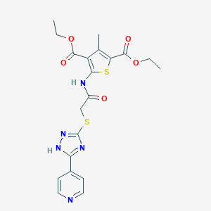 diethyl 3-methyl-5-[({[5-(4-pyridinyl)-4H-1,2,4-triazol-3-yl]sulfanyl}acetyl)amino]-2,4-thiophenedicarboxylate