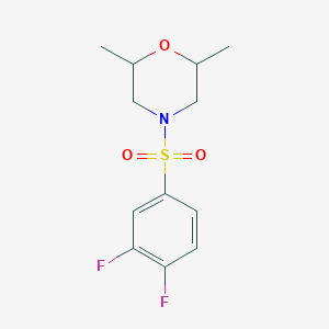 molecular formula C12H15F2NO3S B4268380 4-[(3,4-difluorophenyl)sulfonyl]-2,6-dimethylmorpholine 