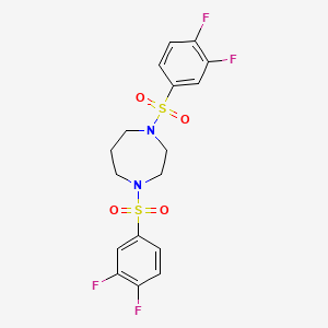 molecular formula C17H16F4N2O4S2 B4268384 1,4-bis[(3,4-difluorophenyl)sulfonyl]-1,4-diazepane 