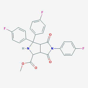 molecular formula C26H19F3N2O4 B426839 Methyl 3,3,5-tris(4-fluorophenyl)-4,6-dioxooctahydropyrrolo[3,4-c]pyrrole-1-carboxylate 