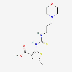 molecular formula C15H23N3O3S2 B4268407 methyl 5-methyl-2-[({[3-(4-morpholinyl)propyl]amino}carbonothioyl)amino]-3-thiophenecarboxylate 