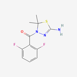 molecular formula C11H11F2N3OS B4268415 4-(2,6-difluorobenzoyl)-5,5-dimethyl-4,5-dihydro-1,3,4-thiadiazol-2-amine 