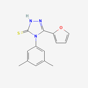 molecular formula C14H13N3OS B4268423 4-(3,5-dimethylphenyl)-5-(2-furyl)-4H-1,2,4-triazole-3-thiol 