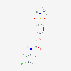 molecular formula C19H23ClN2O4S B426844 2-{4-[(tert-butylamino)sulfonyl]phenoxy}-N-(3-chloro-2-methylphenyl)acetamide 