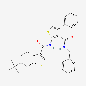 N-{3-[(benzylamino)carbonyl]-4-phenyl-2-thienyl}-6-tert-butyl-4,5,6,7-tetrahydro-1-benzothiophene-3-carboxamide
