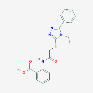 methyl2-({[(4-ethyl-5-phenyl-4H-1,2,4-triazol-3-yl)thio]acetyl}amino)benzoate