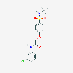 molecular formula C19H23ClN2O4S B426856 2-{4-[(tert-butylamino)sulfonyl]phenoxy}-N-(3-chloro-4-methylphenyl)acetamide 