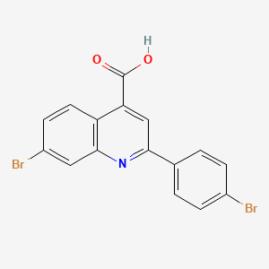 molecular formula C16H9Br2NO2 B4268565 7-bromo-2-(4-bromophenyl)-4-quinolinecarboxylic acid 