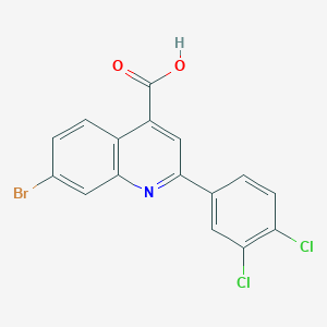 molecular formula C16H8BrCl2NO2 B4268573 7-bromo-2-(3,4-dichlorophenyl)-4-quinolinecarboxylic acid 