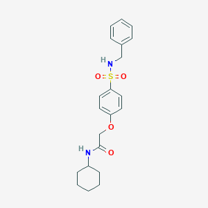 molecular formula C21H26N2O4S B426858 2-[4-(benzylsulfamoyl)phenoxy]-N-cyclohexylacetamide 