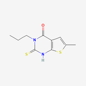 molecular formula C10H12N2OS2 B4268580 2-mercapto-6-methyl-3-propylthieno[2,3-d]pyrimidin-4(3H)-one 