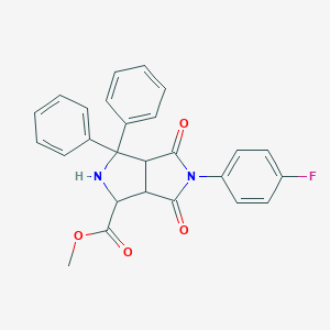 Methyl 5-(4-fluorophenyl)-4,6-dioxo-3,3-diphenyloctahydropyrrolo[3,4-c]pyrrole-1-carboxylate