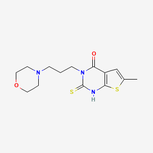 2-mercapto-6-methyl-3-[3-(4-morpholinyl)propyl]thieno[2,3-d]pyrimidin-4(3H)-one