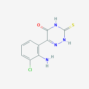 molecular formula C9H7ClN4OS B4268606 6-(2-amino-3-chlorophenyl)-3-thioxo-3,4-dihydro-1,2,4-triazin-5(2H)-one 