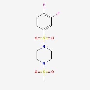 molecular formula C11H14F2N2O4S2 B4268622 1-[(3,4-difluorophenyl)sulfonyl]-4-(methylsulfonyl)piperazine 