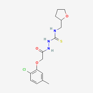 molecular formula C15H20ClN3O3S B4268632 2-[(2-chloro-5-methylphenoxy)acetyl]-N-(tetrahydro-2-furanylmethyl)hydrazinecarbothioamide 
