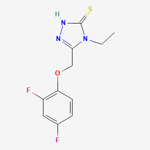 molecular formula C11H11F2N3OS B4268661 5-[(2,4-difluorophenoxy)methyl]-4-ethyl-4H-1,2,4-triazole-3-thiol 