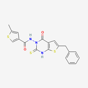 N-(6-benzyl-2-mercapto-4-oxothieno[2,3-d]pyrimidin-3(4H)-yl)-5-methyl-3-thiophenecarboxamide
