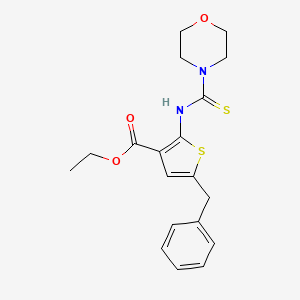 molecular formula C19H22N2O3S2 B4268724 ethyl 5-benzyl-2-[(4-morpholinylcarbonothioyl)amino]-3-thiophenecarboxylate 