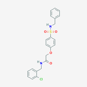 2-{4-[(benzylamino)sulfonyl]phenoxy}-N-(2-chlorobenzyl)acetamide