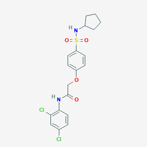 molecular formula C19H20Cl2N2O4S B426874 2-[4-(cyclopentylsulfamoyl)phenoxy]-N-(2,4-dichlorophenyl)acetamide 