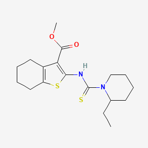 methyl 2-{[(2-ethyl-1-piperidinyl)carbonothioyl]amino}-4,5,6,7-tetrahydro-1-benzothiophene-3-carboxylate