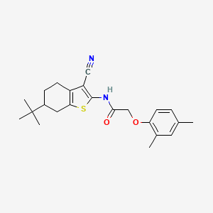 molecular formula C23H28N2O2S B4268764 N-(6-tert-butyl-3-cyano-4,5,6,7-tetrahydro-1-benzothien-2-yl)-2-(2,4-dimethylphenoxy)acetamide 