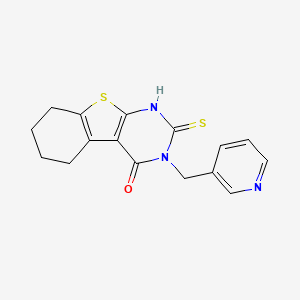2-mercapto-3-(3-pyridinylmethyl)-5,6,7,8-tetrahydro[1]benzothieno[2,3-d]pyrimidin-4(3H)-one