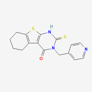 molecular formula C16H15N3OS2 B4268782 2-mercapto-3-(4-pyridinylmethyl)-5,6,7,8-tetrahydro[1]benzothieno[2,3-d]pyrimidin-4(3H)-one 