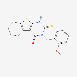 molecular formula C18H18N2O2S2 B4268789 2-mercapto-3-(2-methoxybenzyl)-5,6,7,8-tetrahydro[1]benzothieno[2,3-d]pyrimidin-4(3H)-one 
