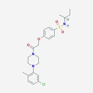 molecular formula C23H30ClN3O4S B426879 N-(sec-butyl)-4-{2-[4-(5-chloro-2-methylphenyl)-1-piperazinyl]-2-oxoethoxy}benzenesulfonamide 