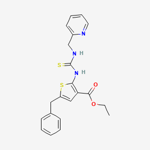 molecular formula C21H21N3O2S2 B4268820 ethyl 5-benzyl-2-({[(2-pyridinylmethyl)amino]carbonothioyl}amino)-3-thiophenecarboxylate 