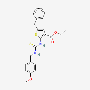 molecular formula C23H24N2O3S2 B4268837 ethyl 5-benzyl-2-({[(4-methoxybenzyl)amino]carbonothioyl}amino)-3-thiophenecarboxylate 