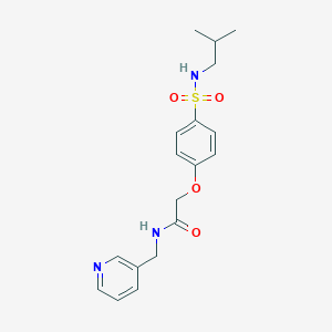 molecular formula C18H23N3O4S B426885 2-{4-[(2-methylpropyl)sulfamoyl]phenoxy}-N-(pyridin-3-ylmethyl)acetamide 