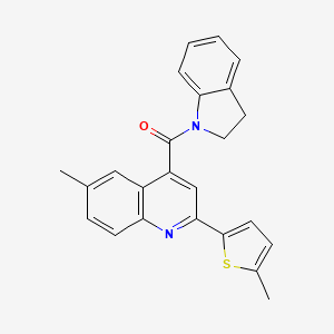 molecular formula C24H20N2OS B4268856 4-(2,3-dihydro-1H-indol-1-ylcarbonyl)-6-methyl-2-(5-methyl-2-thienyl)quinoline 
