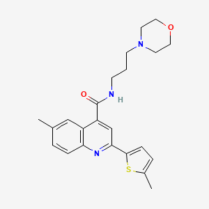 molecular formula C23H27N3O2S B4268857 6-methyl-2-(5-methyl-2-thienyl)-N-[3-(4-morpholinyl)propyl]-4-quinolinecarboxamide 