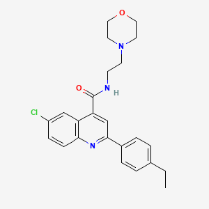molecular formula C24H26ClN3O2 B4268877 6-chloro-2-(4-ethylphenyl)-N-[2-(4-morpholinyl)ethyl]-4-quinolinecarboxamide 