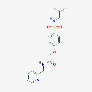 2-{4-[(2-methylpropyl)sulfamoyl]phenoxy}-N-(pyridin-2-ylmethyl)acetamide