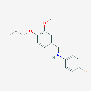 molecular formula C17H20BrNO2 B426892 4-bromo-N-(3-methoxy-4-propoxybenzyl)aniline 