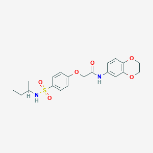 molecular formula C20H24N2O6S B426896 2-(4-sec-Butylsulfamoyl-phenoxy)-N-(2,3-dihydro-benzo[1,4]dioxin-6-yl)-acetamide 