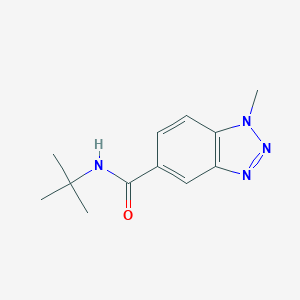 molecular formula C12H16N4O B426897 N-tert-butyl-1-methylbenzotriazole-5-carboxamide 
