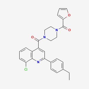 molecular formula C27H24ClN3O3 B4268978 8-chloro-2-(4-ethylphenyl)-4-{[4-(2-furoyl)-1-piperazinyl]carbonyl}quinoline 