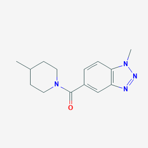 molecular formula C14H18N4O B426899 (1-methyl-1H-benzotriazol-5-yl)(4-methylpiperidin-1-yl)methanone 
