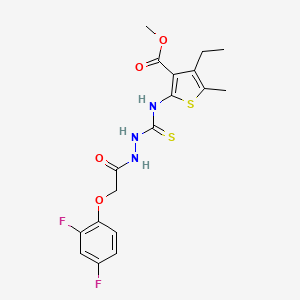 methyl 2-[({2-[(2,4-difluorophenoxy)acetyl]hydrazino}carbonothioyl)amino]-4-ethyl-5-methyl-3-thiophenecarboxylate